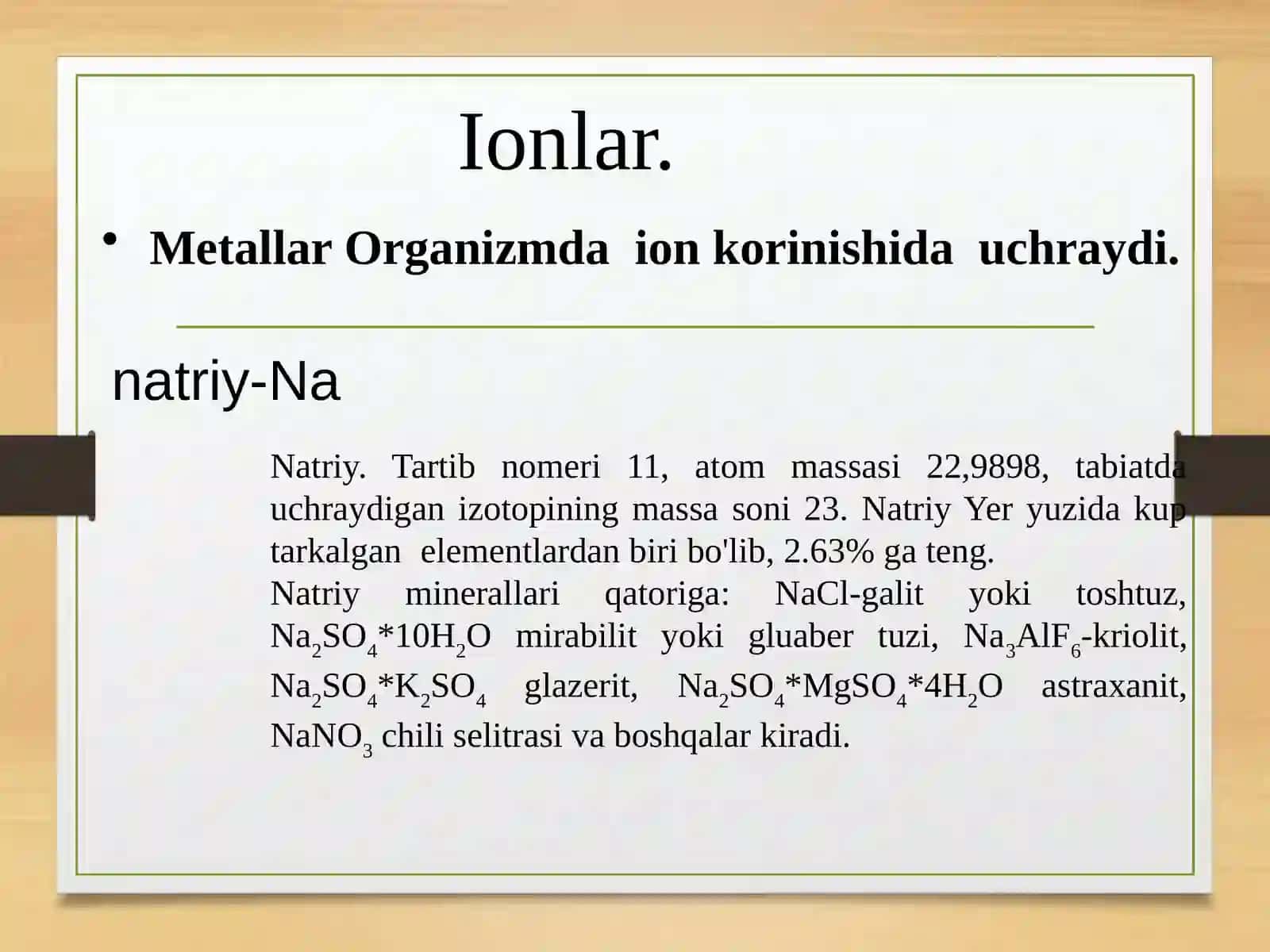 Anorganik ionlar va ularning funksiyalari 3