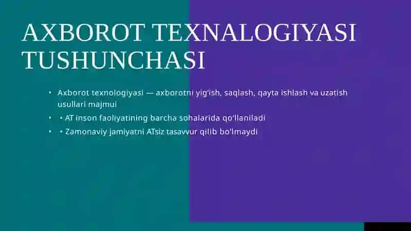 Axborottexnalogiyalari 3
