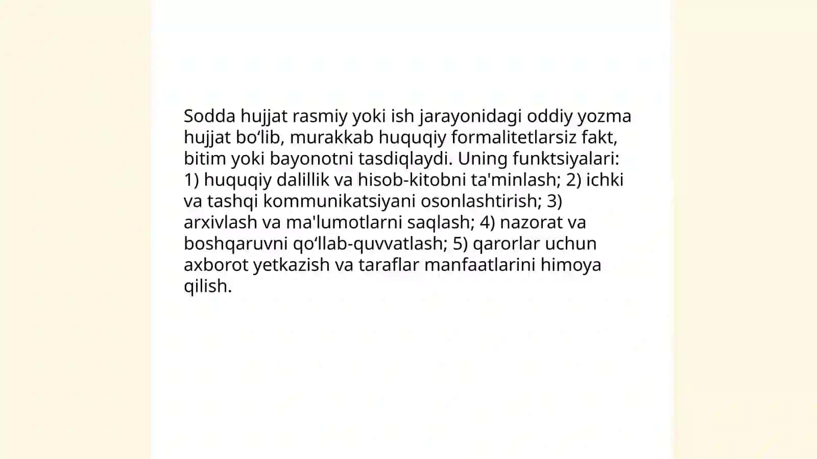 Sodda hujjatlar 3