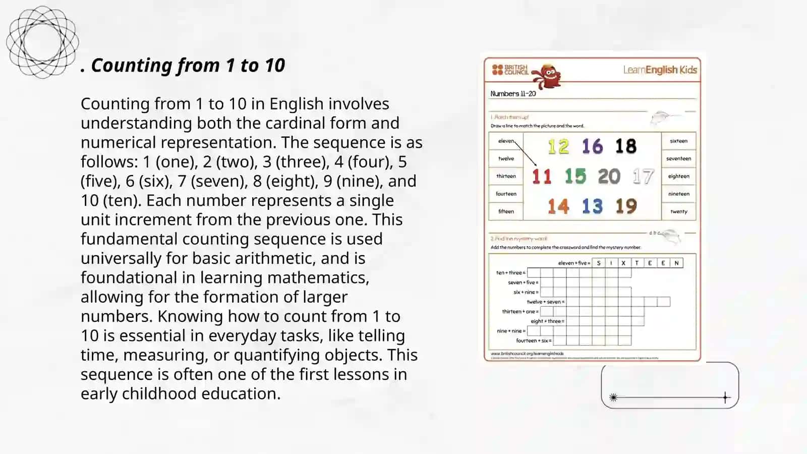 Numbers in Engilsh for kids 3