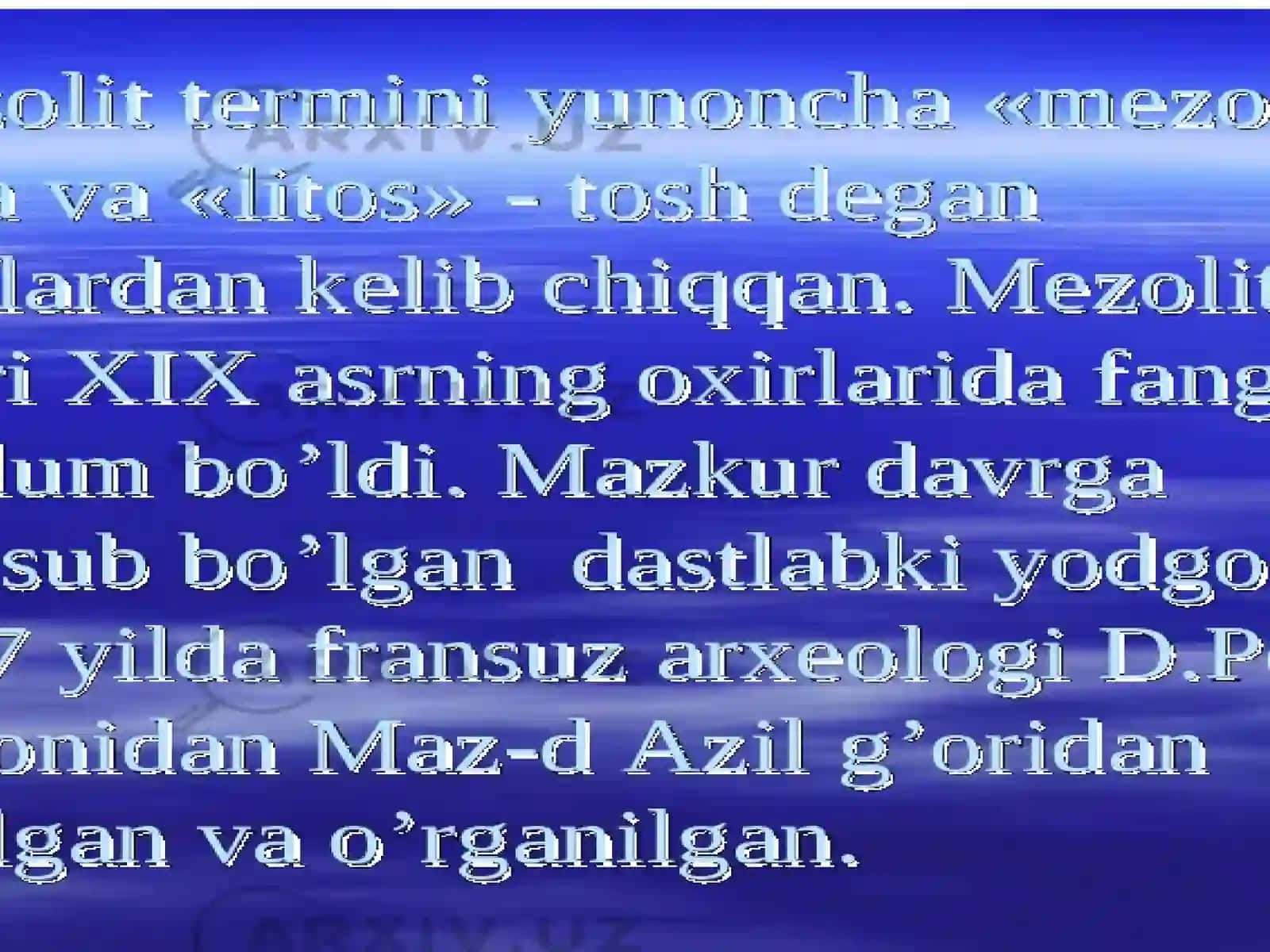 Markaziy Osiyoda mezolit davri madaniyati 3