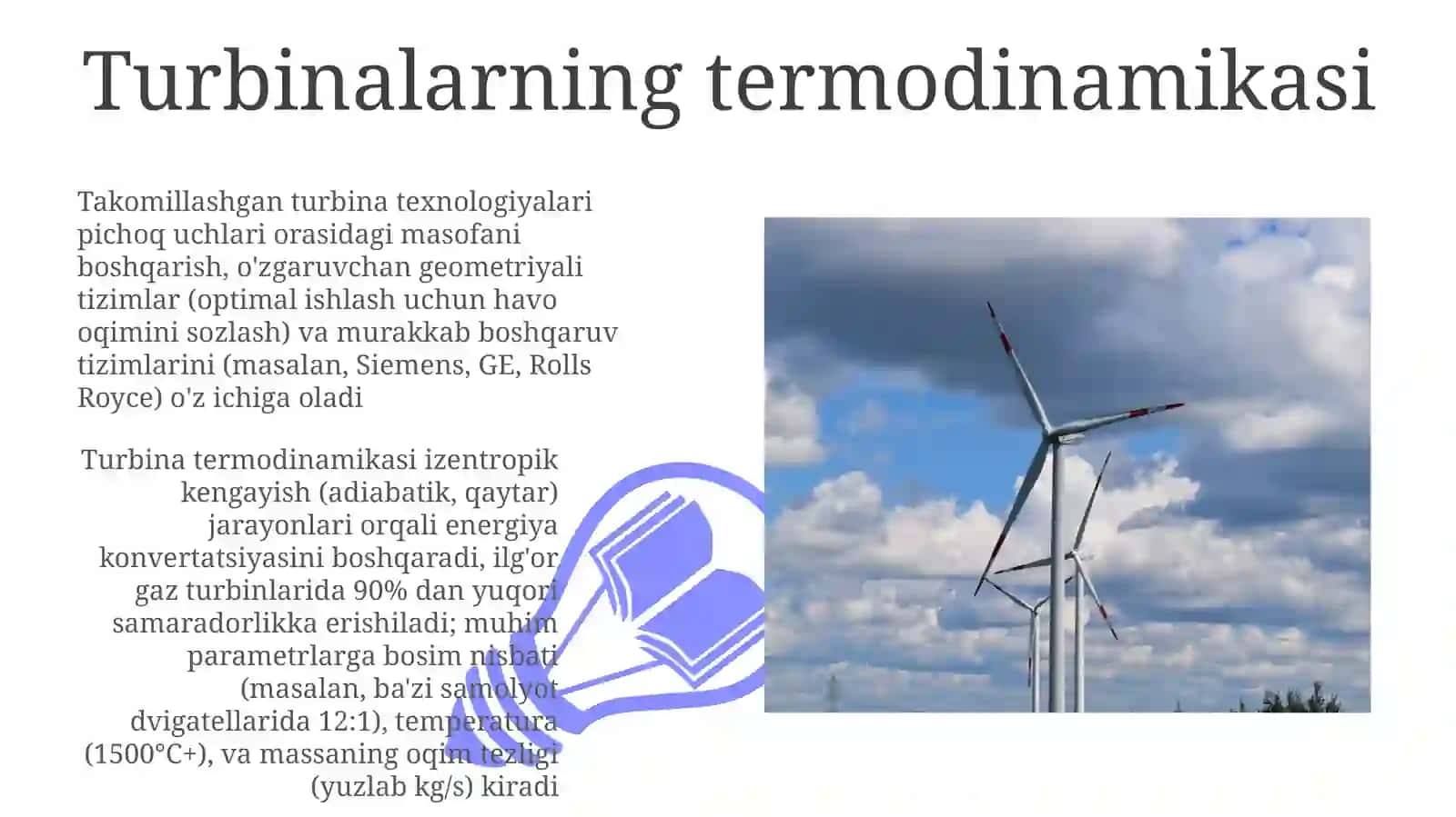 Turbinalarning termodinamikasi 3