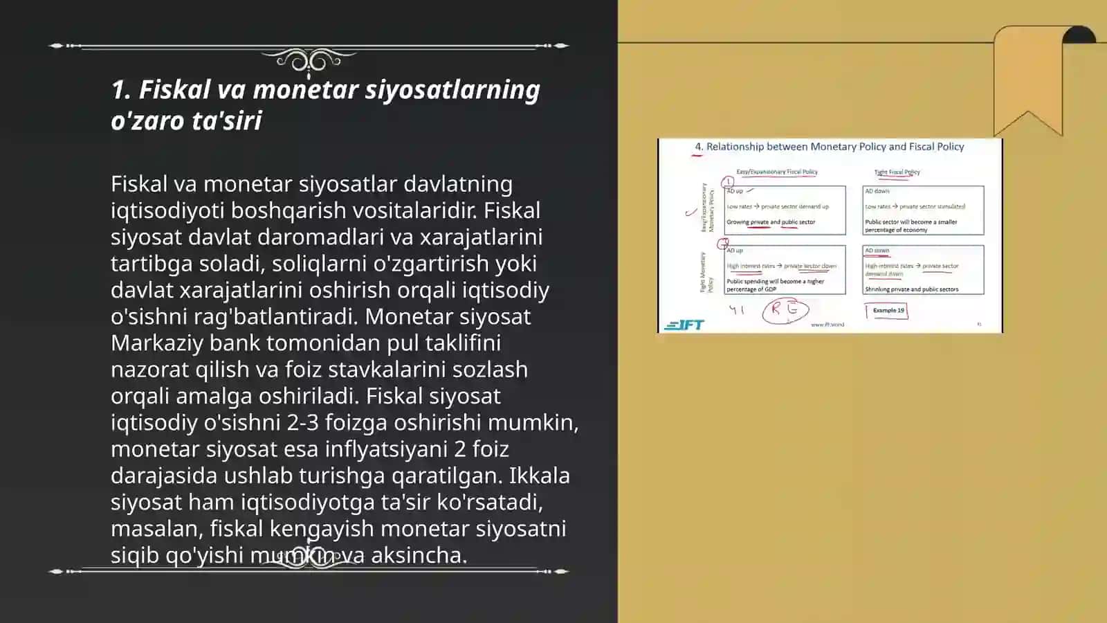 Fiskal va pul kredit siyosatini muvofiqlashtirish muammolari 3