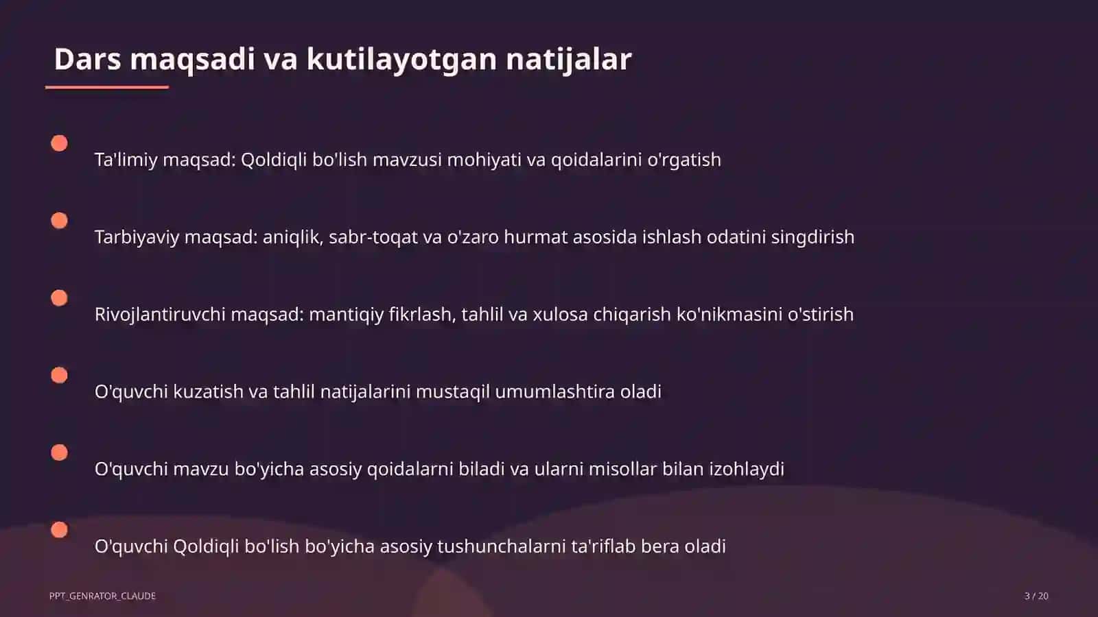 Qoldiqli bo'lish (3-sinf) 3