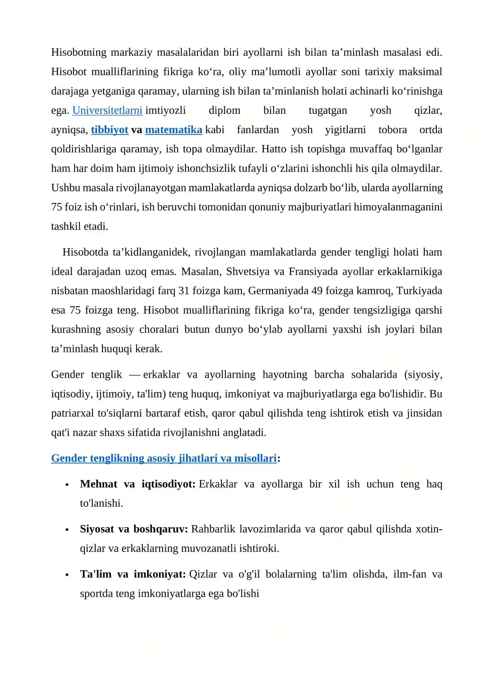 Gender tenglik tashunchasi 3