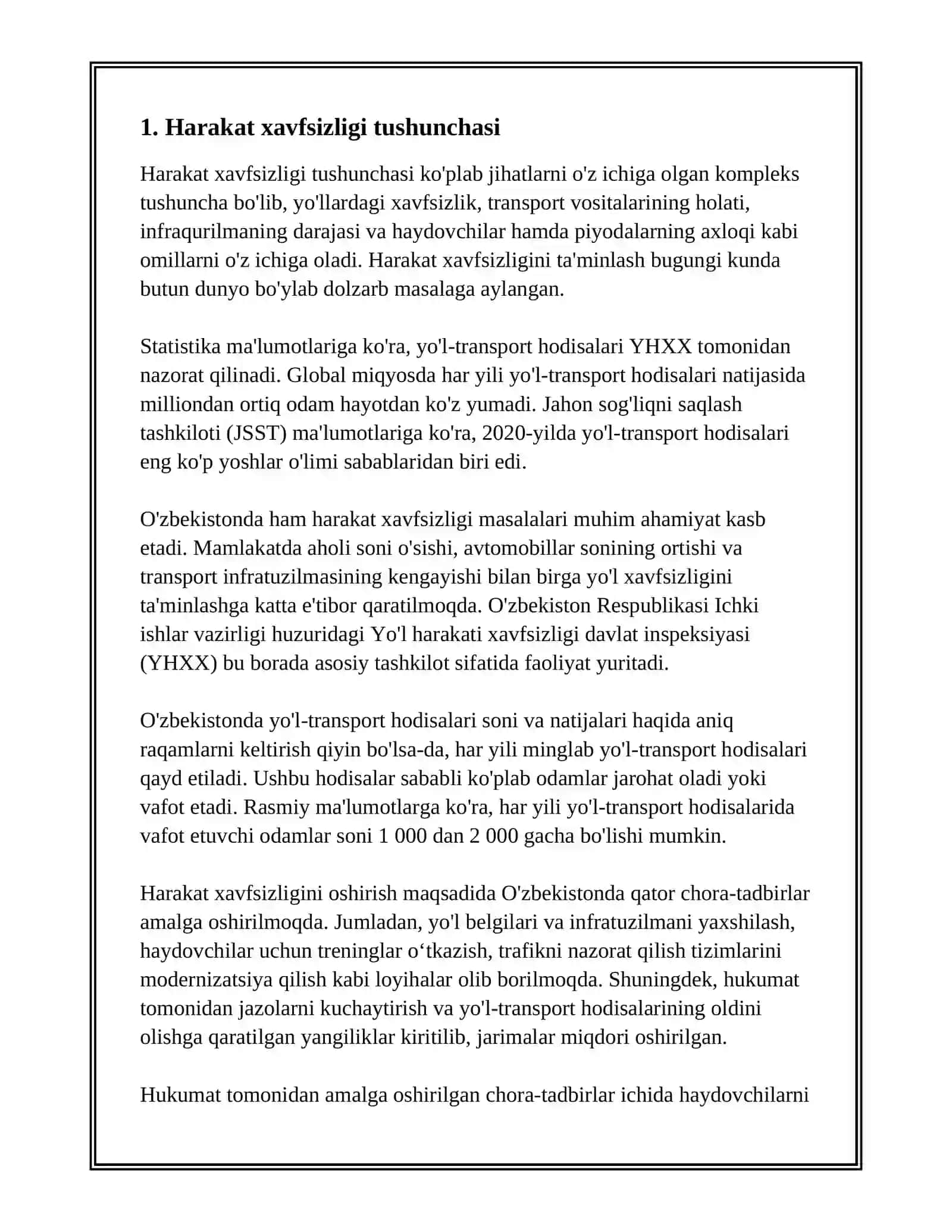 HARAKAT XAVFSIZLIGINI TASHKIL ETISH ASOSLARI 3