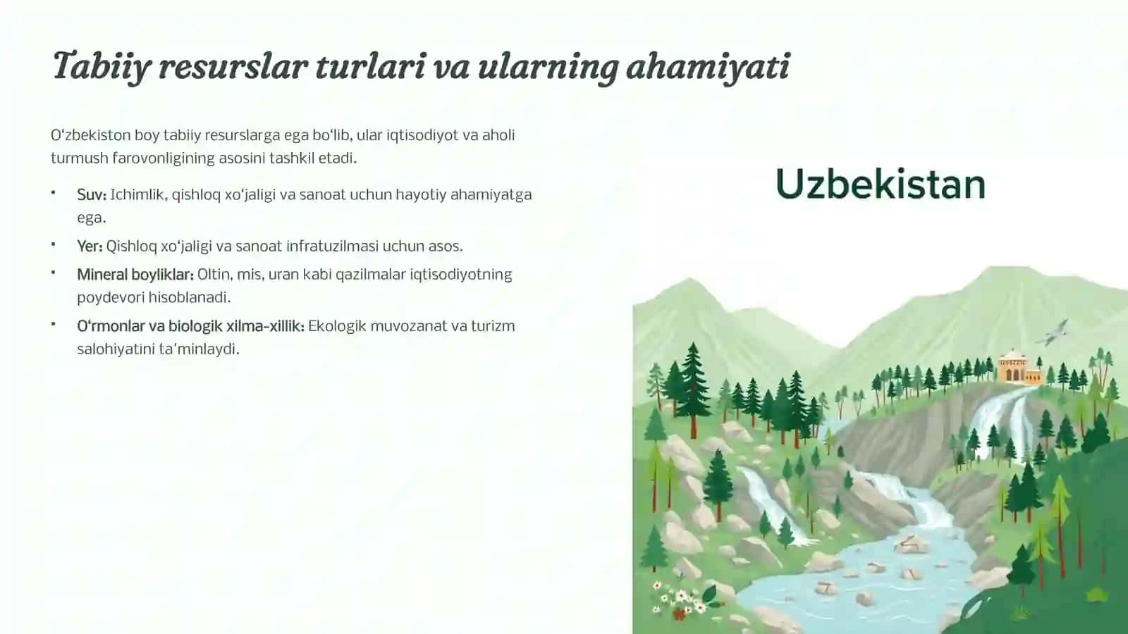 Tabiiy resurslar va ulardan oqilona foydalanish 3