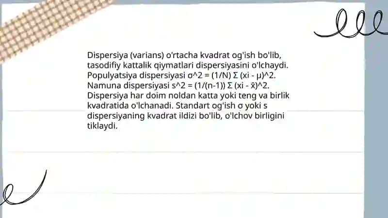 Variatsiya kursatgichlar 3