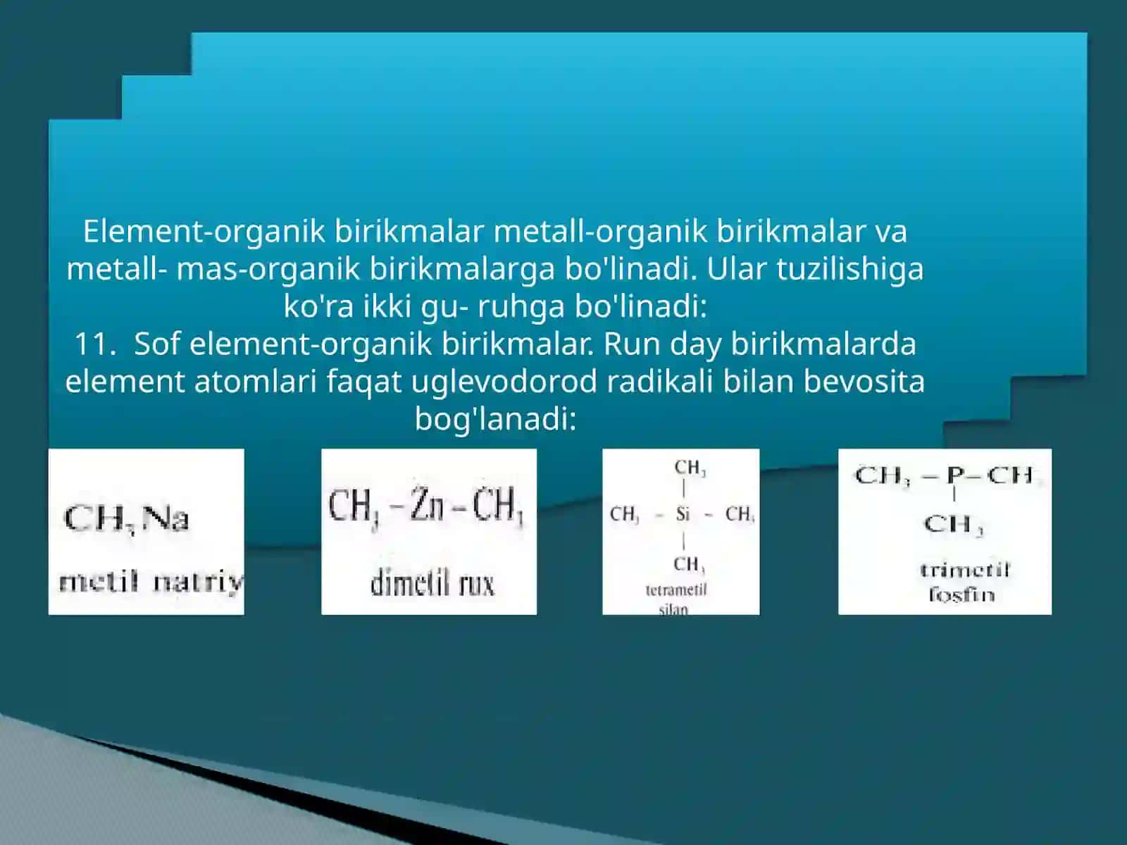 I  guruh  metall  organik  brikmalar 3