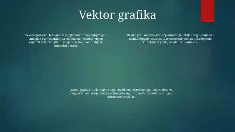 Rastrli Grafika, Vektorli Grafika, Fraktal Grafika 3