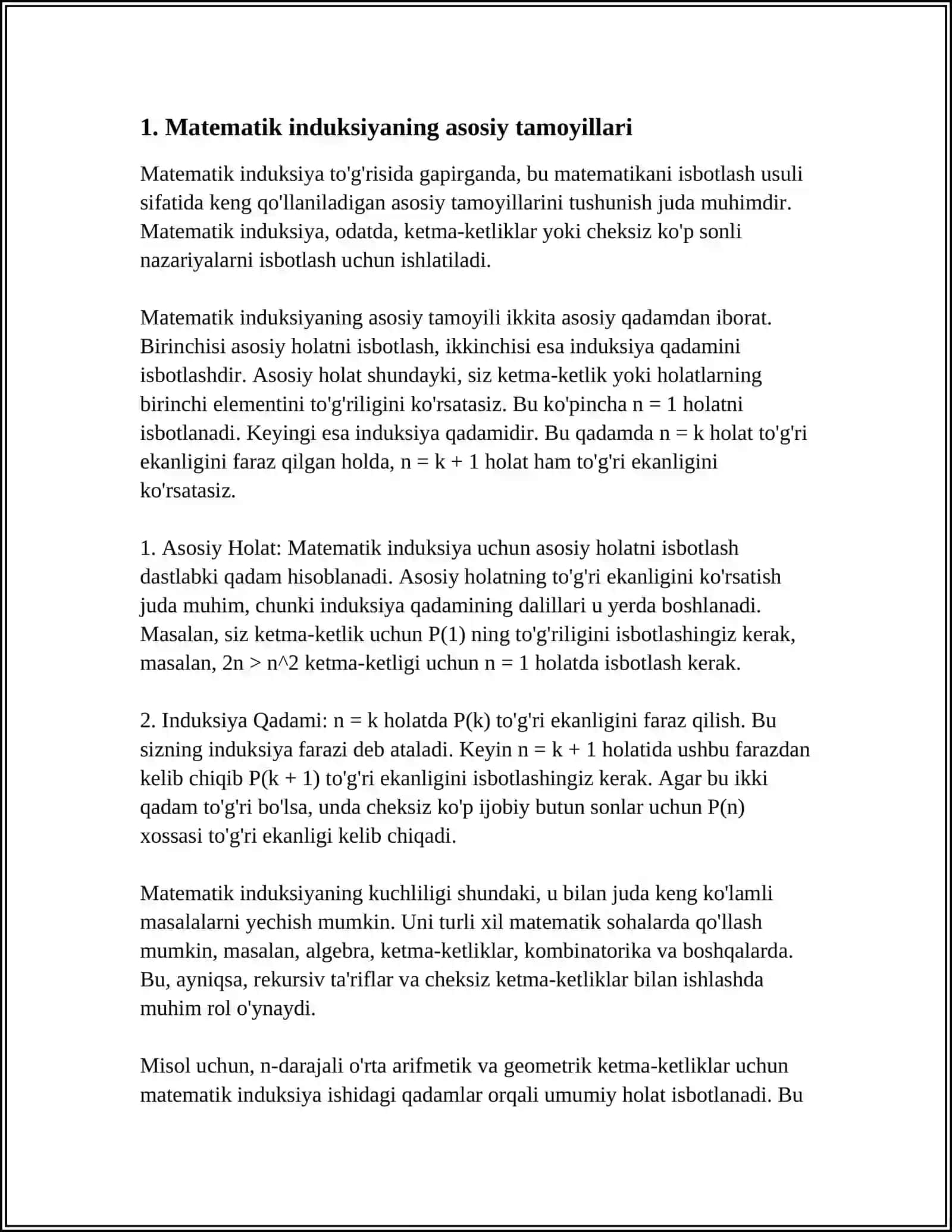 GEOMETRIK ISBOTLASHDA MATEMATIK INDUKSIYANING TATBIQLARI 3