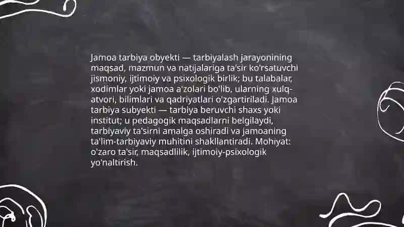 Jamoa tarbiya obyekti va subyekti sifatida 3