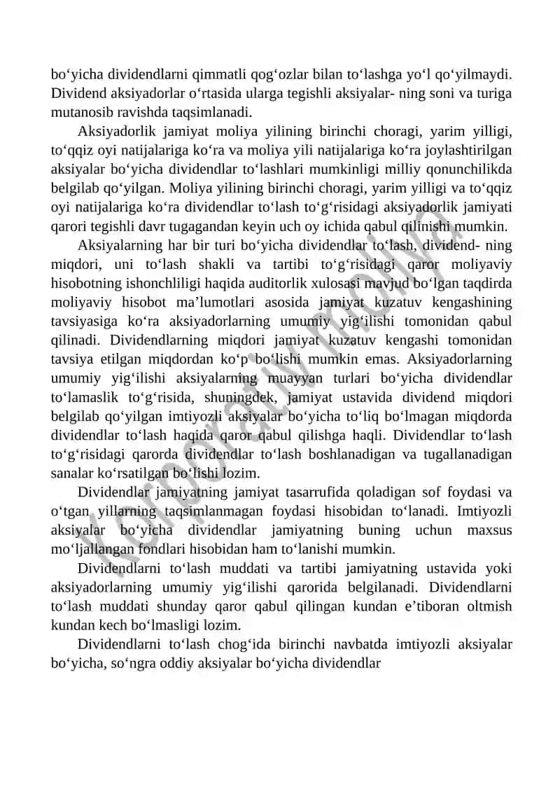 DIVIDEND SIYOSATINING NAZARIY ASOSLARI 3