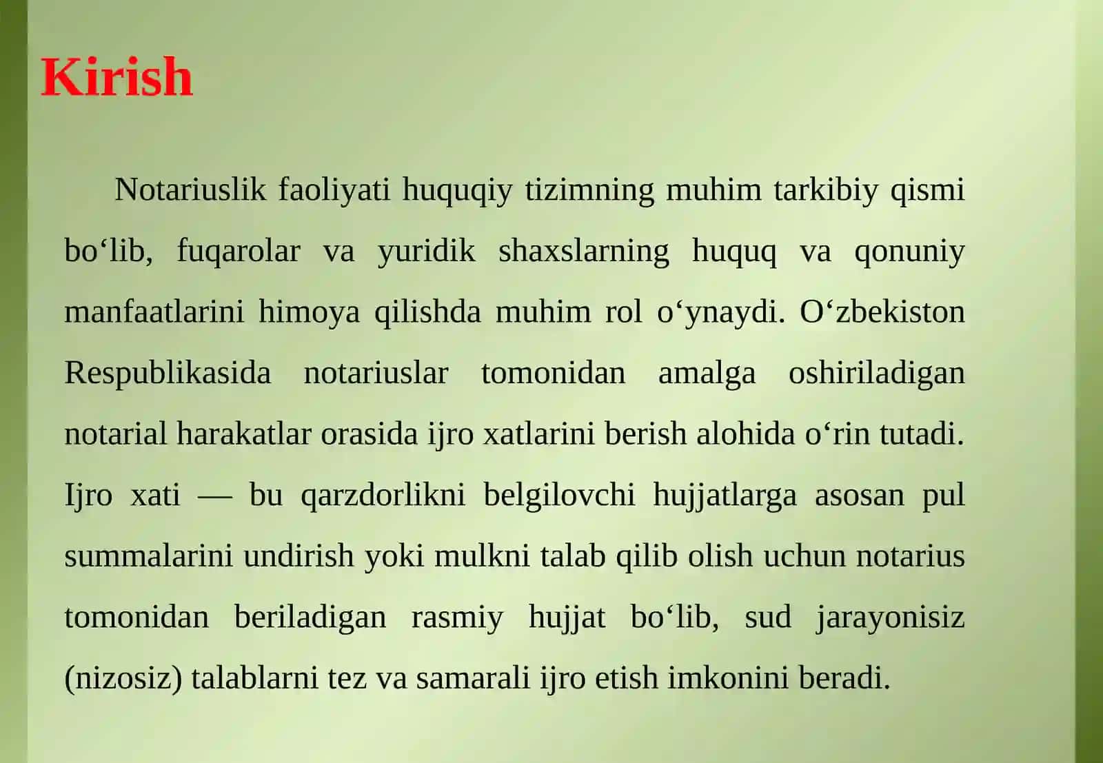 Ijro xatlarini berish tartibi. 3