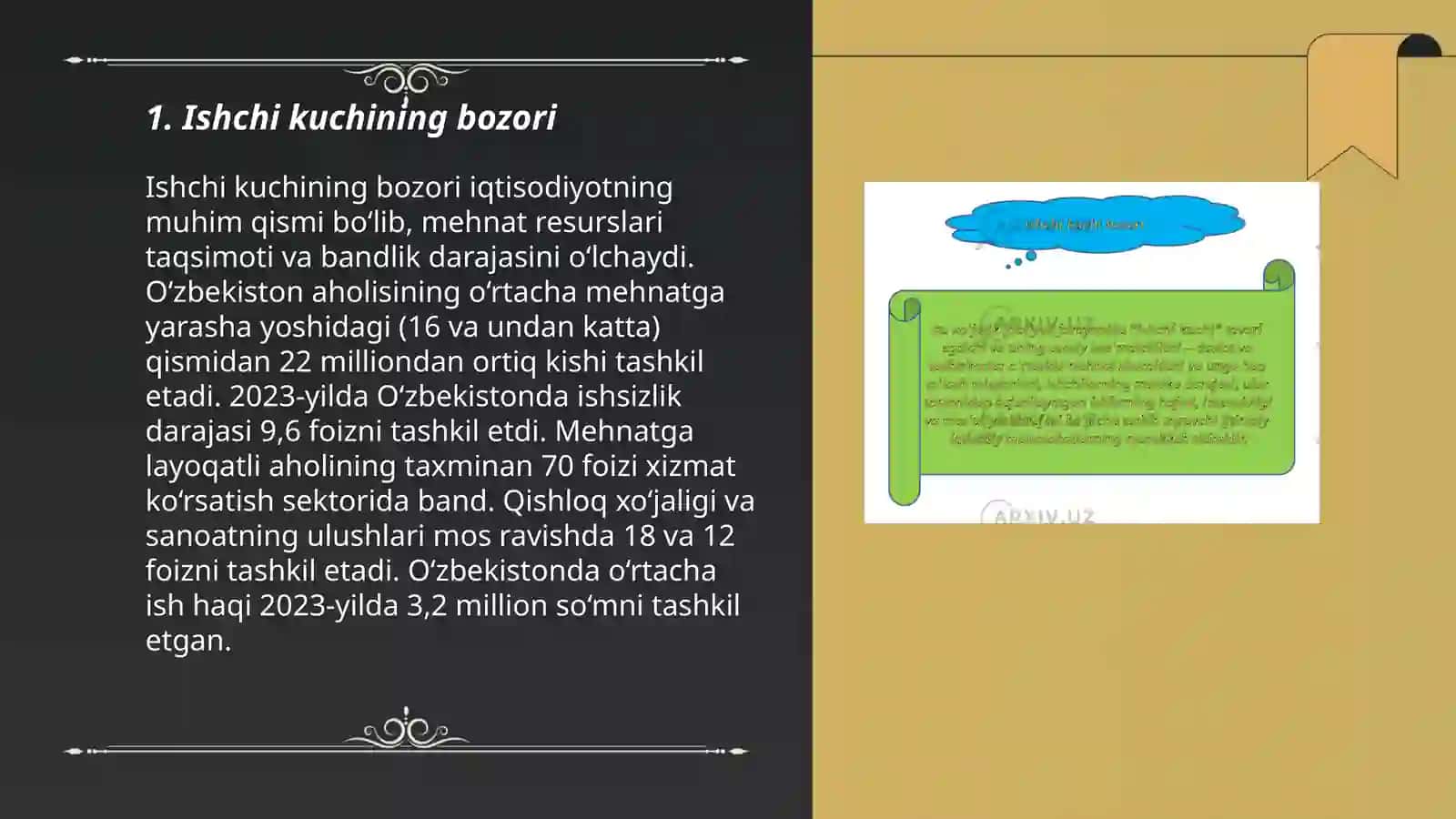 Ishchi kuchi uning bandligi va ishsizlik 3