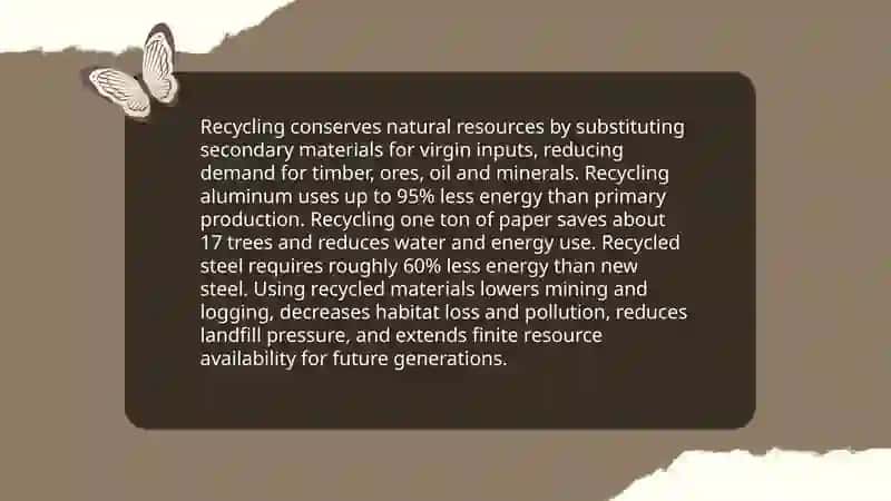 Why is recycling important in modern life 3