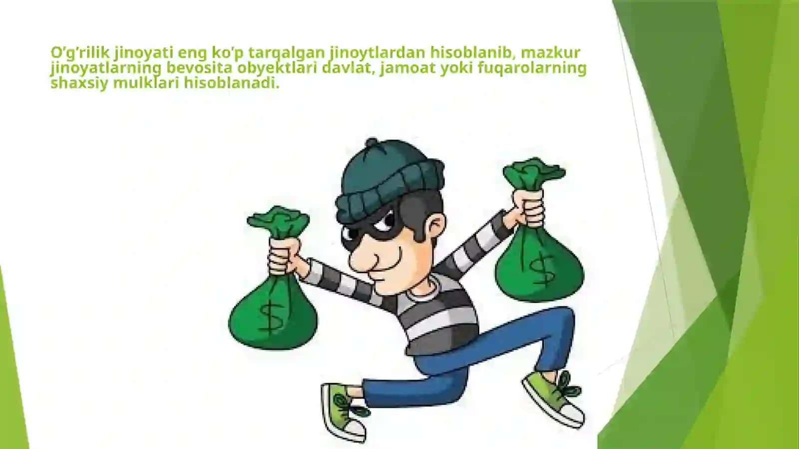 O’g’rilik jinoyatini tergov qilish 3