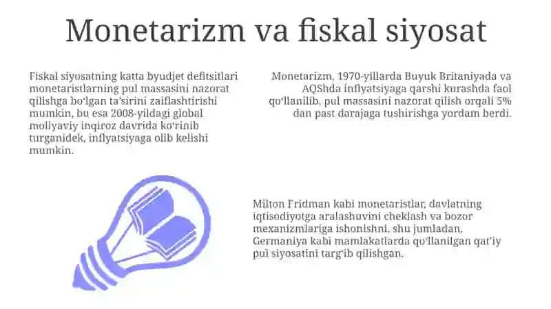 Monetarizm iqtisodiy ta'limoti 3