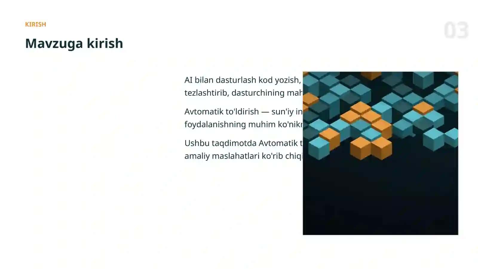 Avtomatik to'ldirish: amaliy qo'llanma 3
