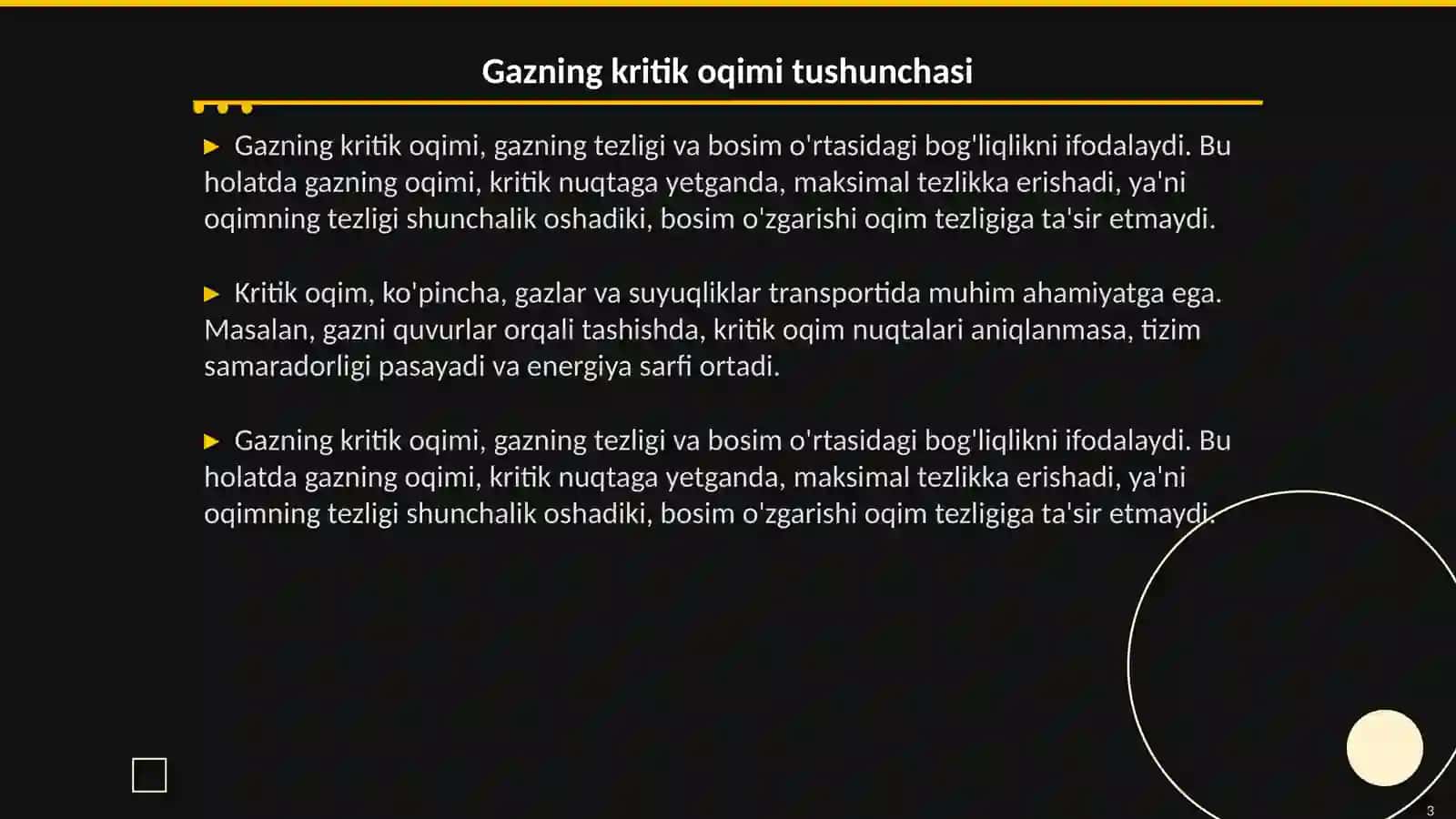 Gazning kritik oqimining sarf o'lchagichlar 3