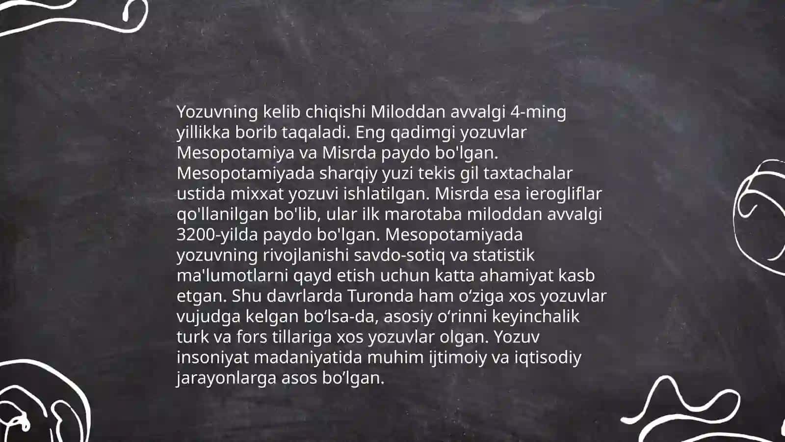 Yozuv va uning rivojlanish bosqichlari 3