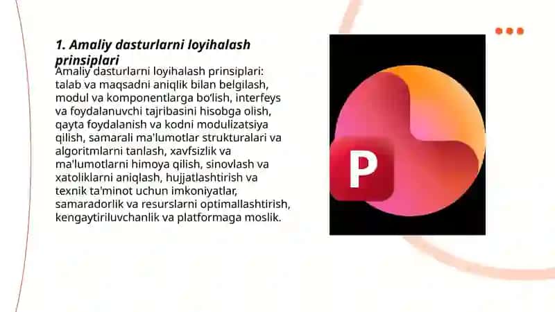 Amaliy dasturlarni loyihalash prinsiplari 3