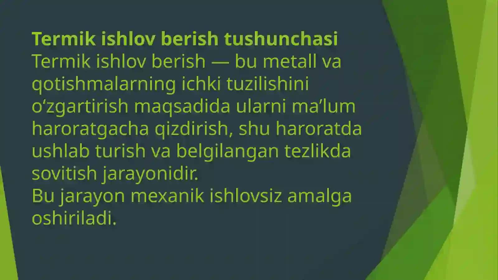 Termik ishlov berish 3