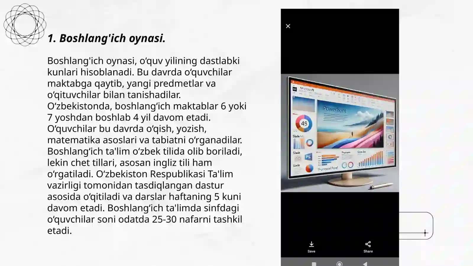 Power Point dasturi interfeysi va menyulari 3