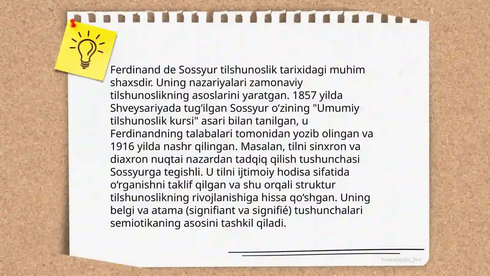 F. De Sossyur ta'limoti va strukturalizm 3