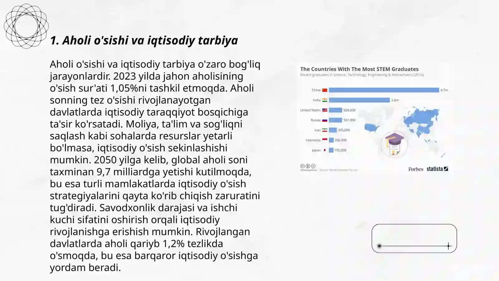 Aholi o'sishi va iqtisodiy tarbiya 3