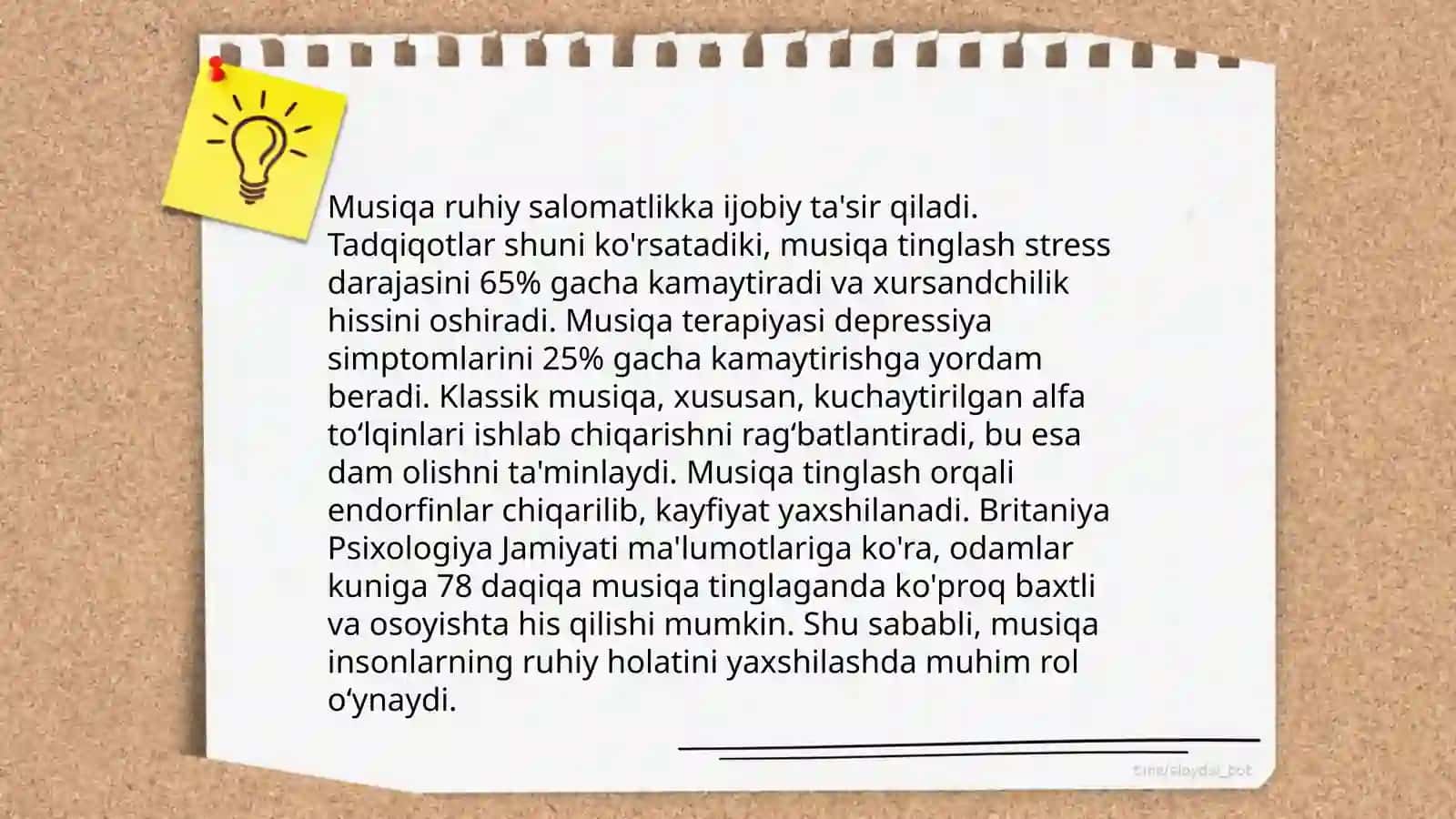 Musiqa ruhiy salomatlikka ta'siri 3