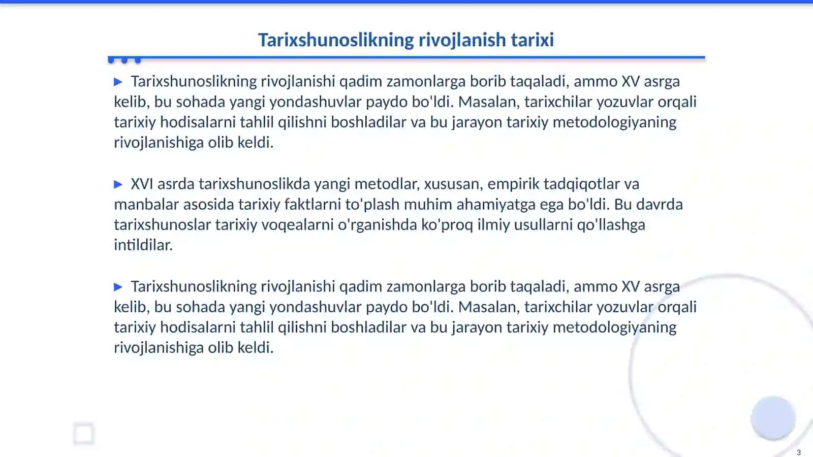 XVl XlX asrlarda tarixshunoslik 3
