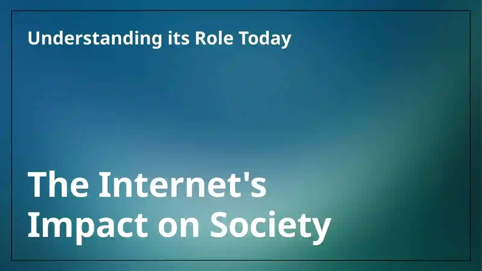 Internet in our life 3