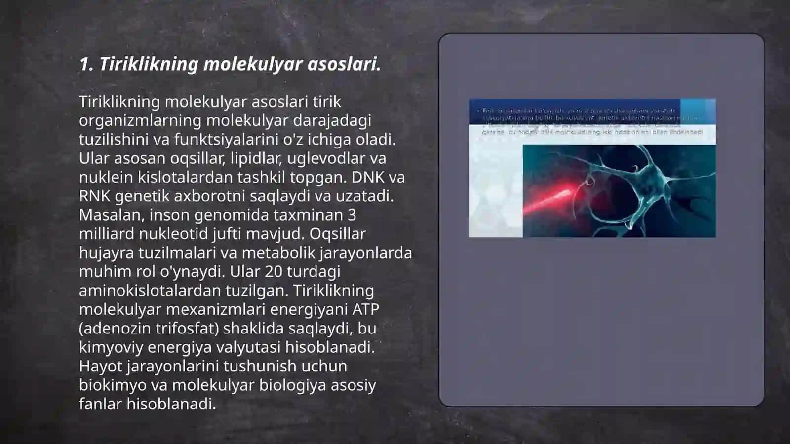 Tiriklikning molekulyar asoslari 3