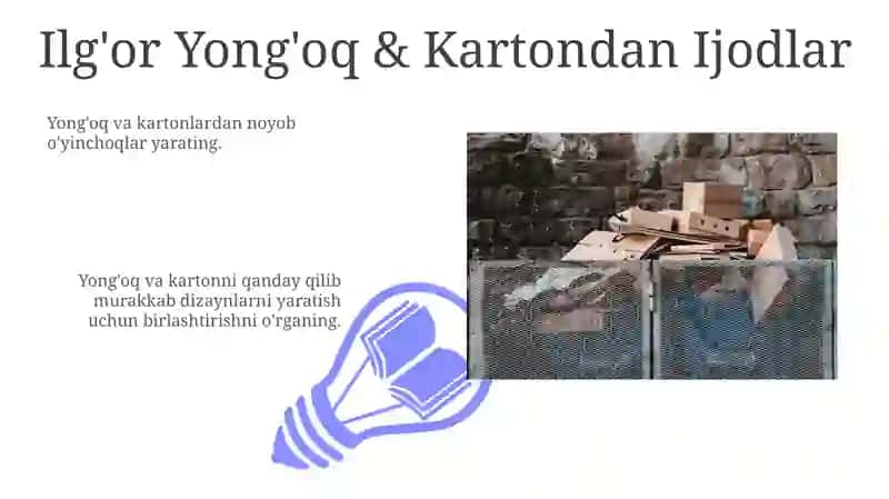 Yong'oq va kartondan õyinchoqlar yasash 3