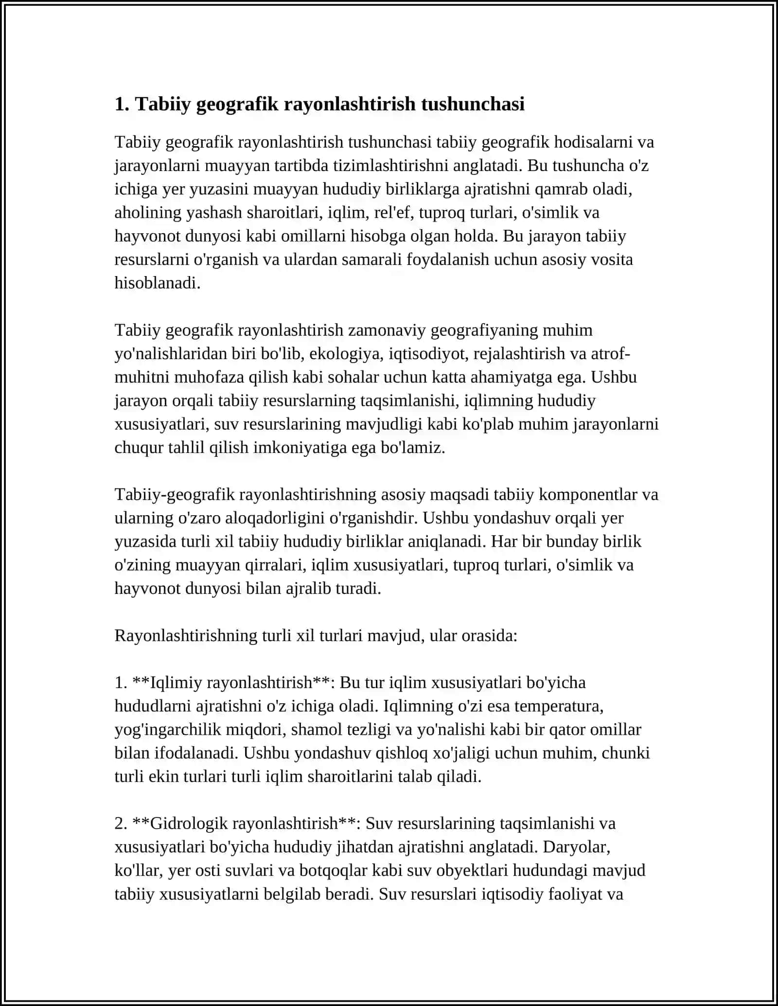TABIIY GEOGRAFIK RAYONLASHTIRISH 3