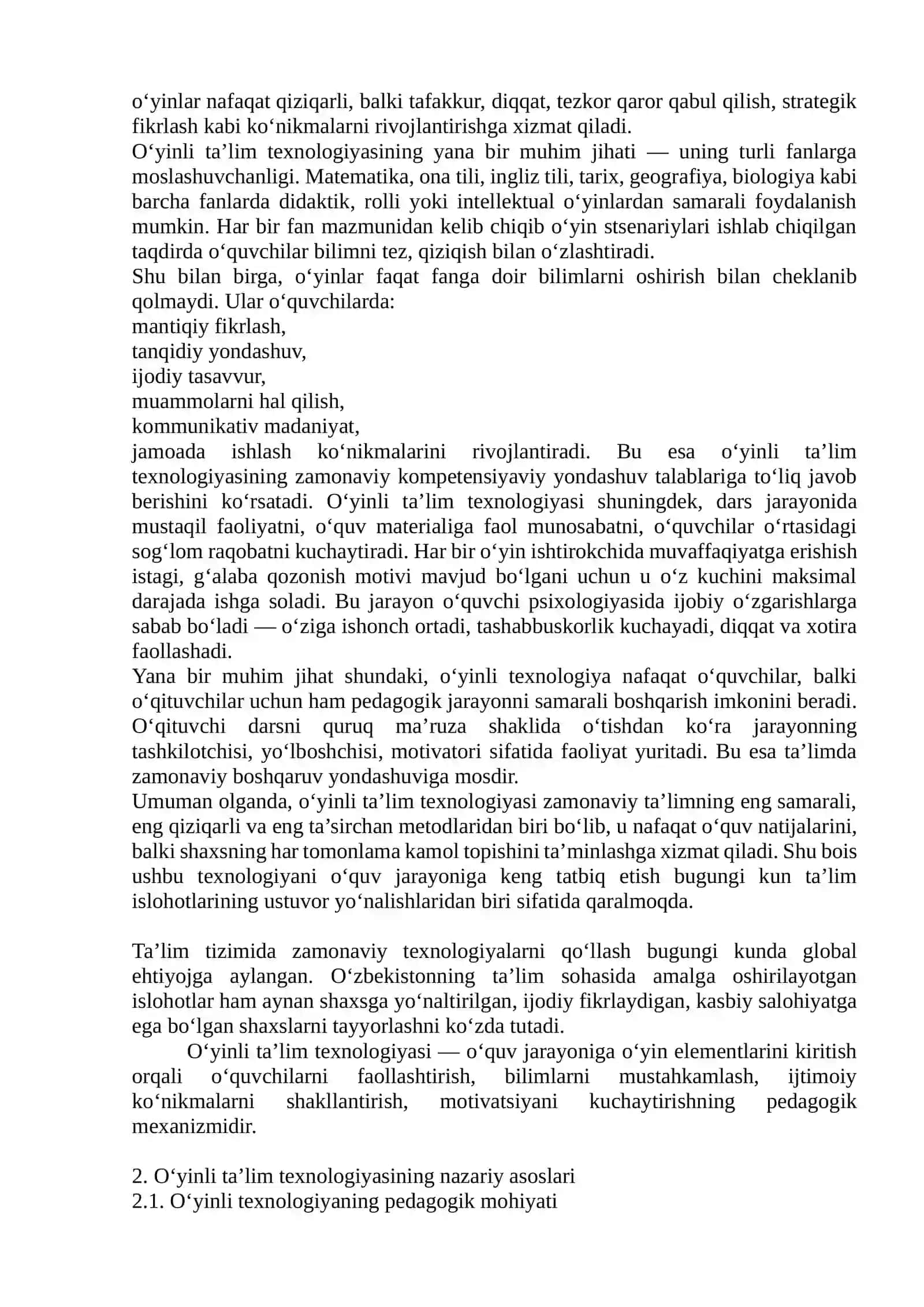 O’yinli ta’lim texnologiyasi 3