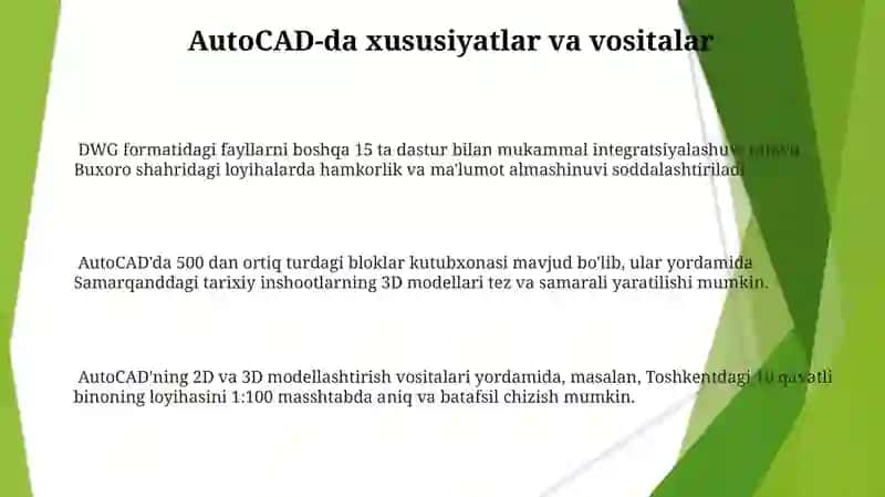 Auto card dasturida bino va inshoatlar 3