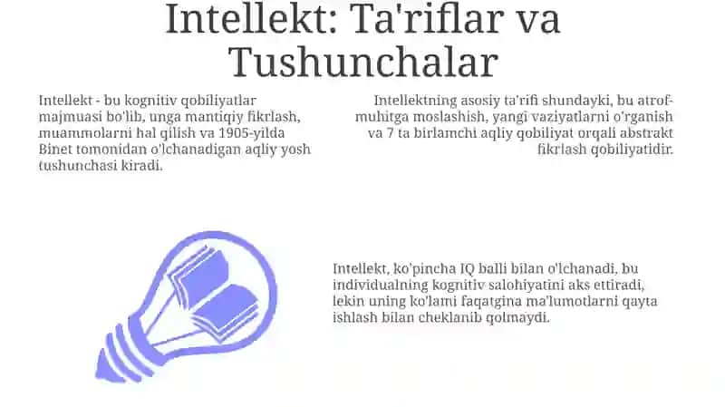 Интеллект: Таърифлар, турлари ва ўлчовлар 3