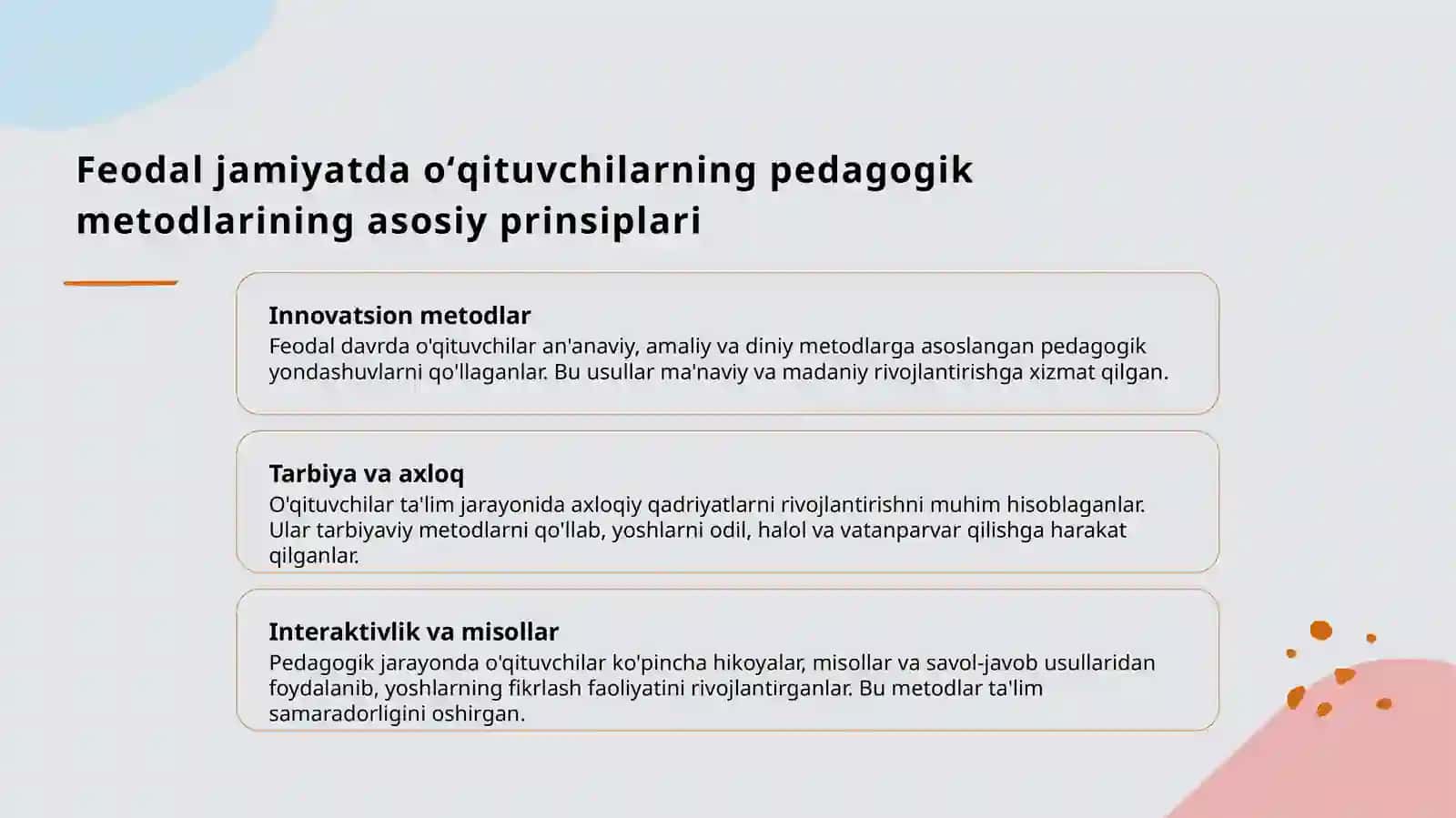 Feodalizm davrida oʻqituvchilarning pedagogik qobiliyat 3