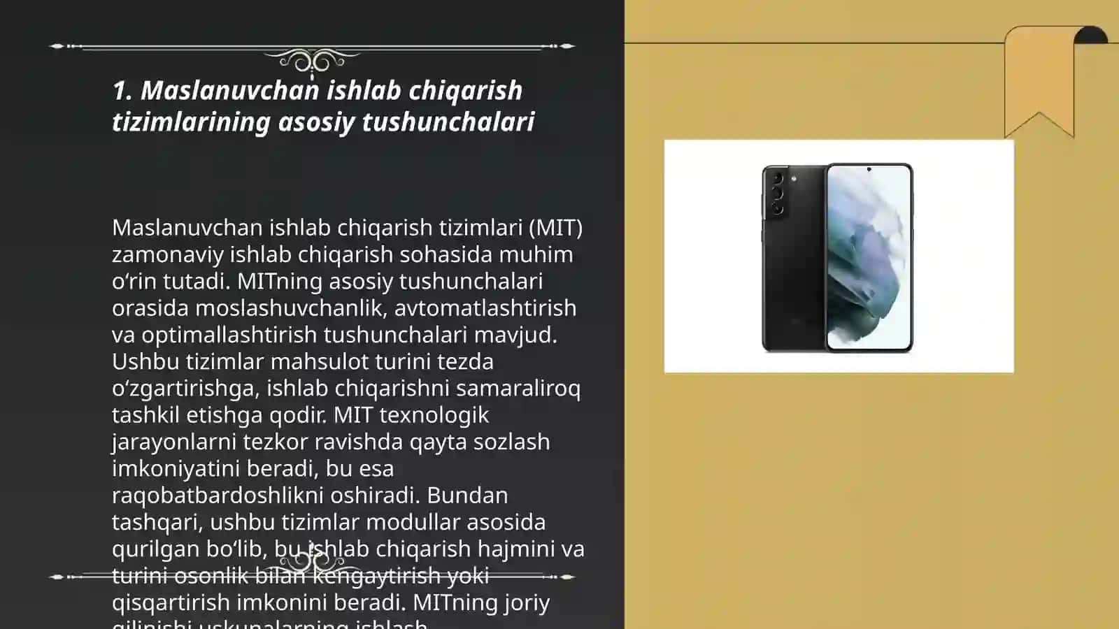 Maslanuvchan ishlab chiqarish tizmlari 3