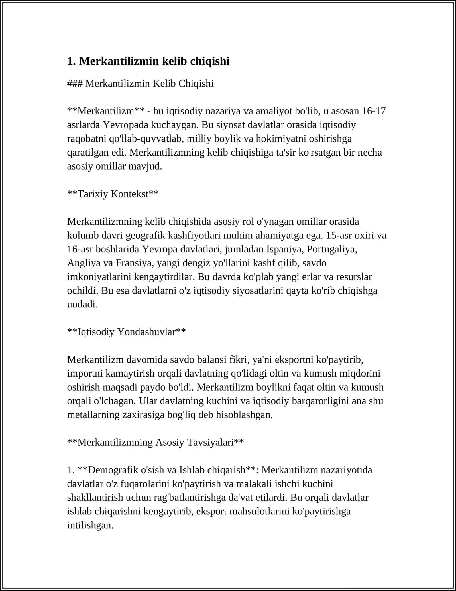 MERKANTILIZM IQTISODIY TA’LIMOTI 3