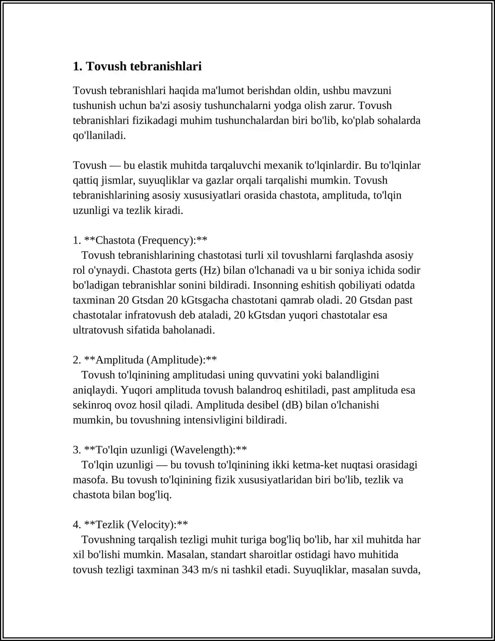 AKUSTIKA TOVUSHNING FIZIK XUSUSIYATLARI 3