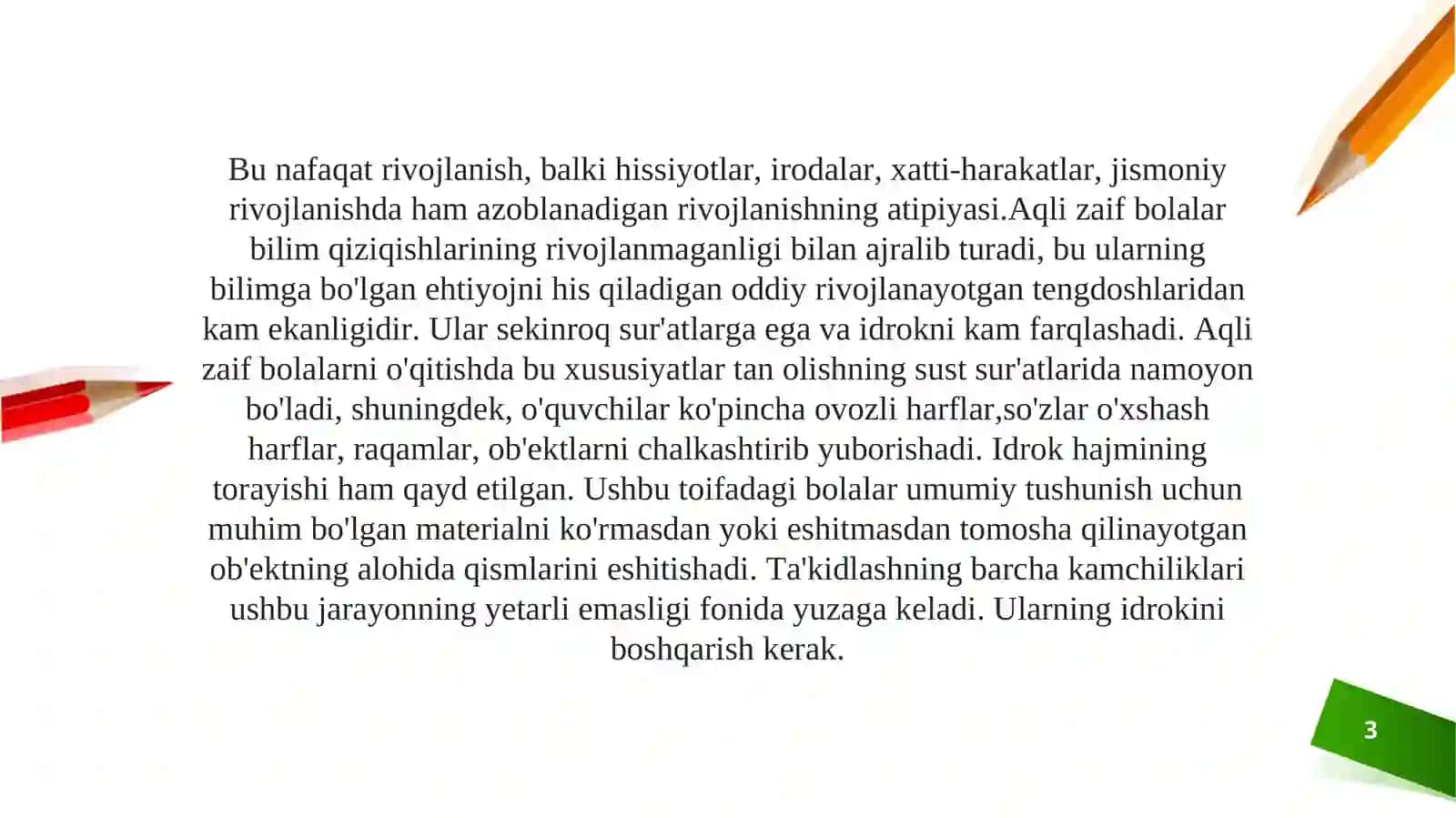AQLI ZAIF BOLALARNI JISMONIY XUSUSIYATLARI 3