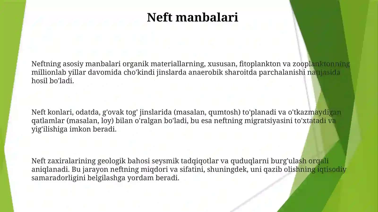 Organik kimyoning asosiy manbalari 3