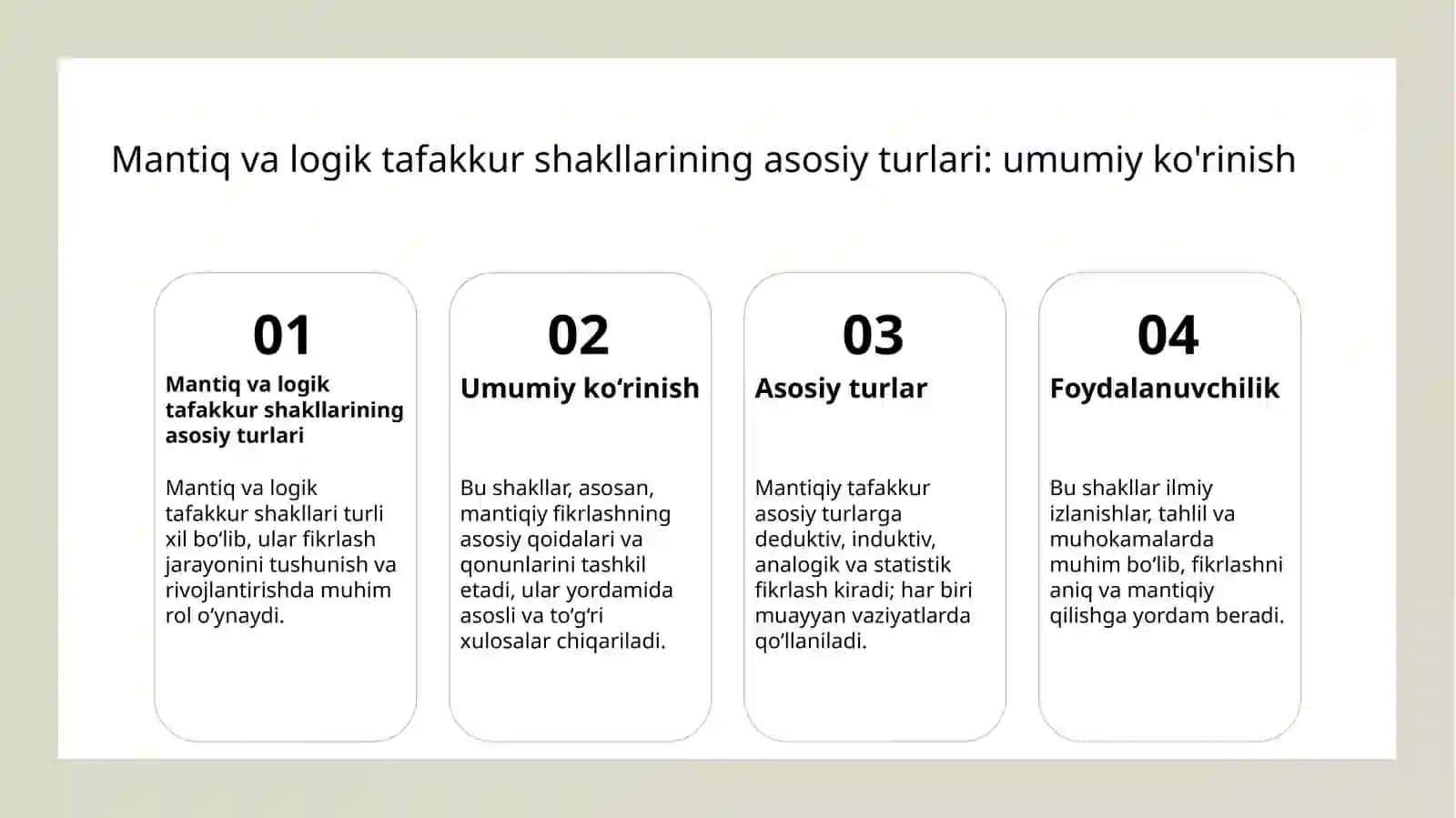 Mantiq va logik tafakkur shakllari va qonunlar 3