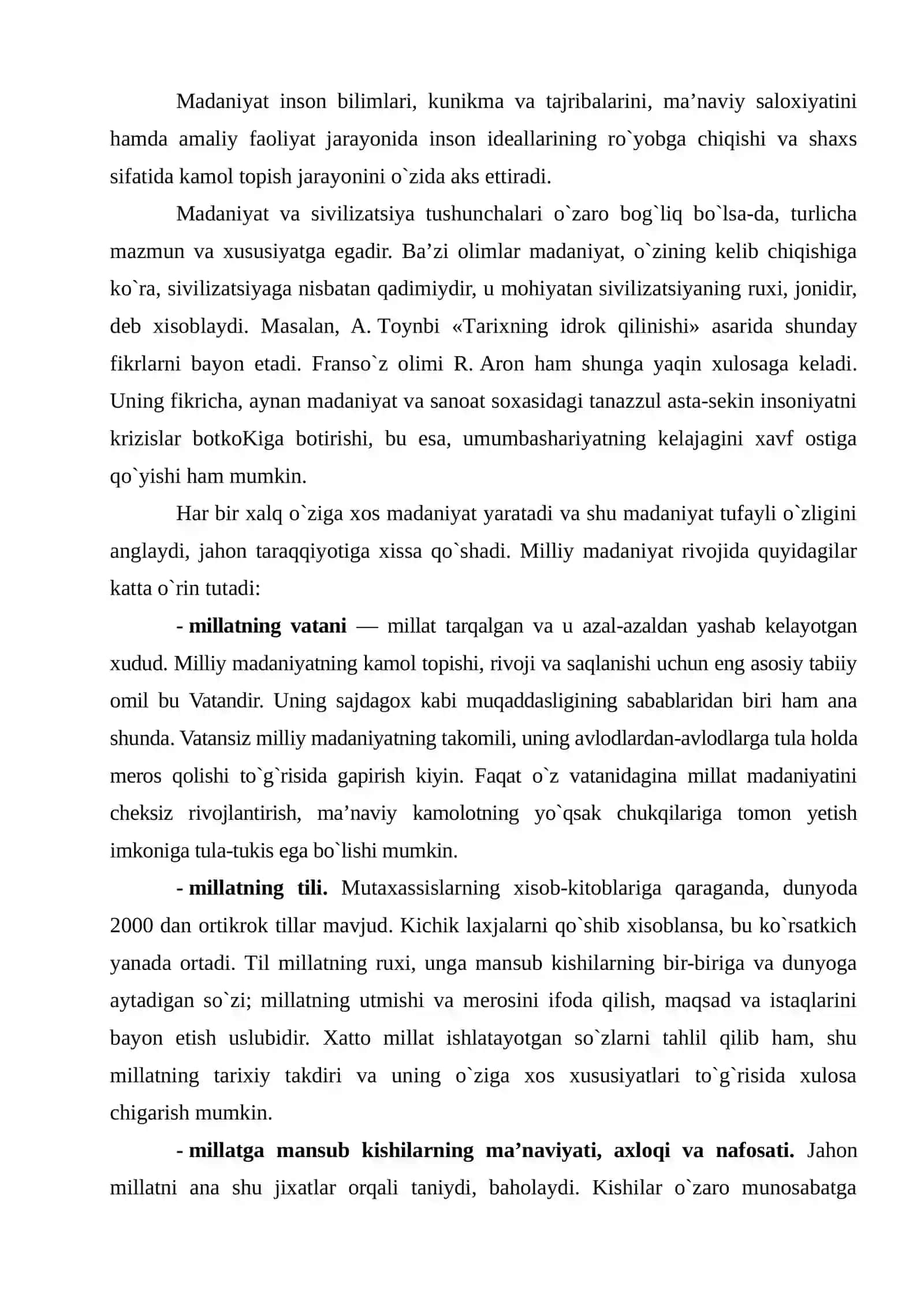 Dunyo xalqlari madaniyatidagi umumiylik va farqlar 3