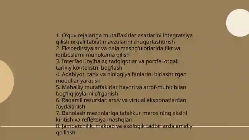Mutaffakirlar merosidan tabiat bilan tanishish 3