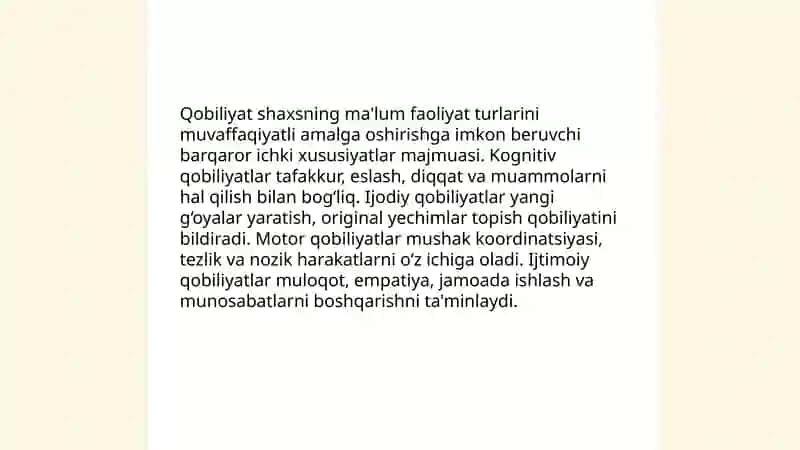 Qobiliyat 3