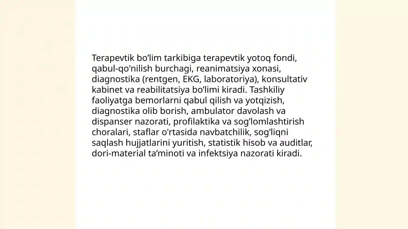Terapevtik bo'lim 3
